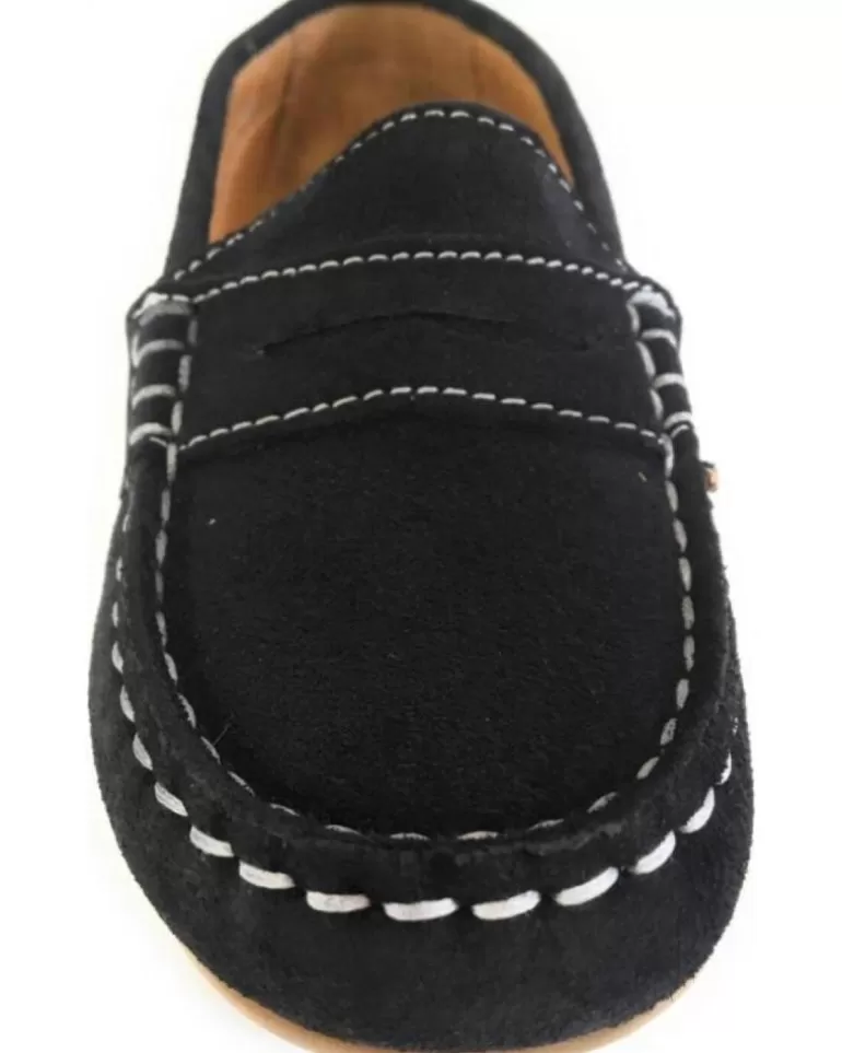 OTRAS MARCAS Zapatos De Niña Mocasin En Serraje Marino Azul Fashion