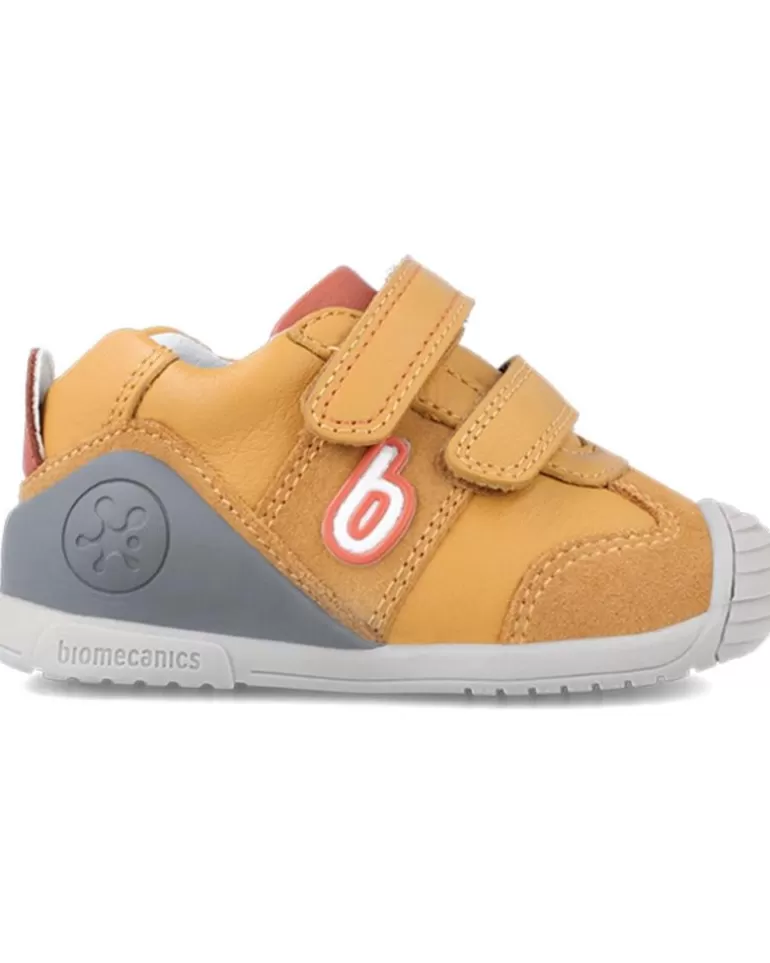 OTRAS MARCAS Zapatos De Niña Y Niño Deportivo Con Doble Velcro Primeros Pasos Yema Y Mostaza Discount