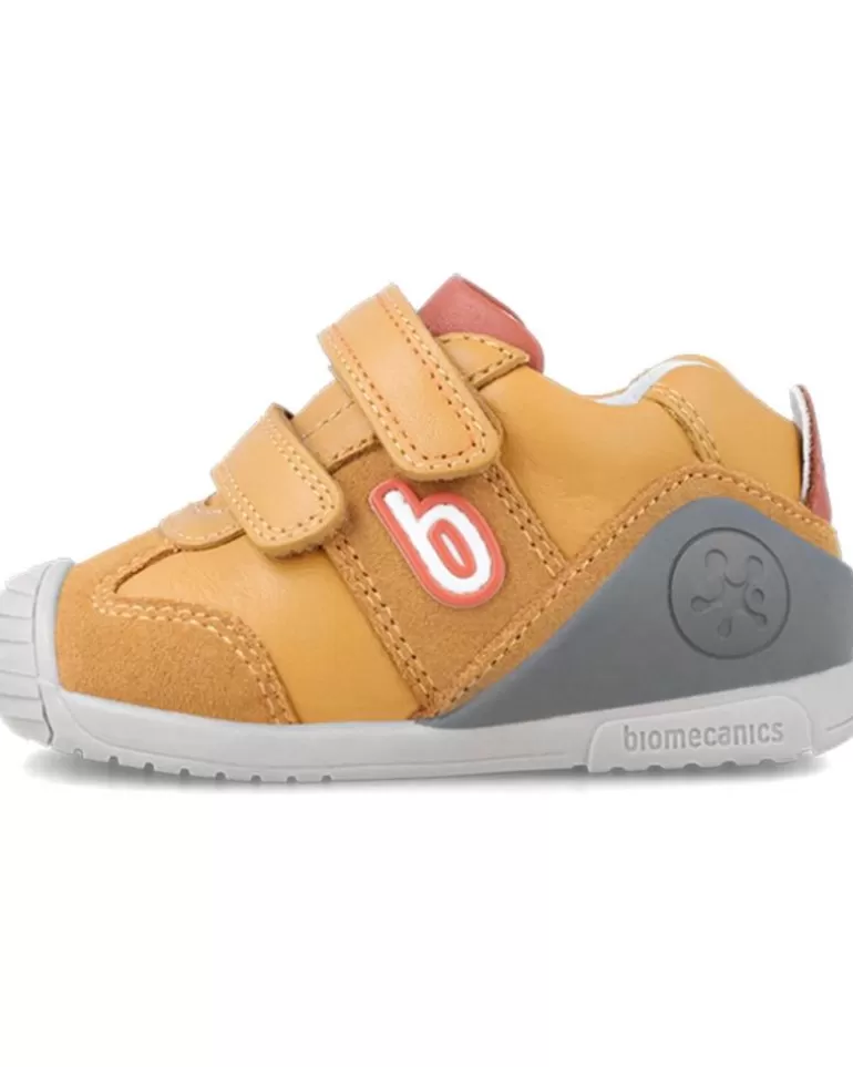 OTRAS MARCAS Zapatos De Niña Y Niño Deportivo Con Doble Velcro Primeros Pasos Yema Y Mostaza Discount