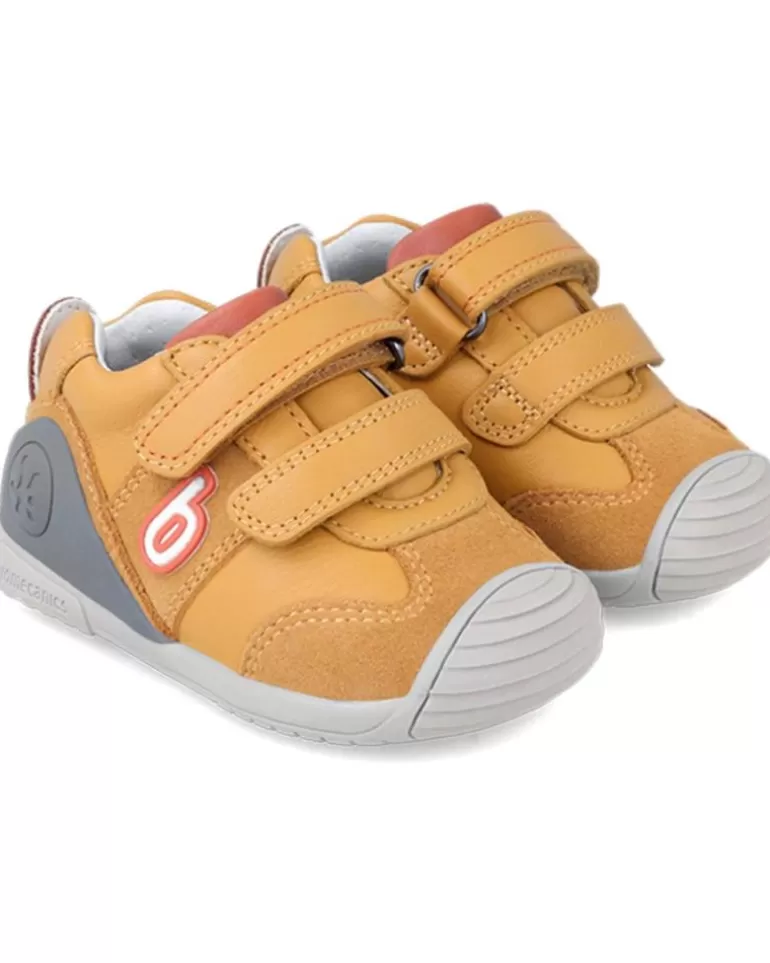 OTRAS MARCAS Zapatos De Niña Y Niño Deportivo Con Doble Velcro Primeros Pasos Yema Y Mostaza Discount