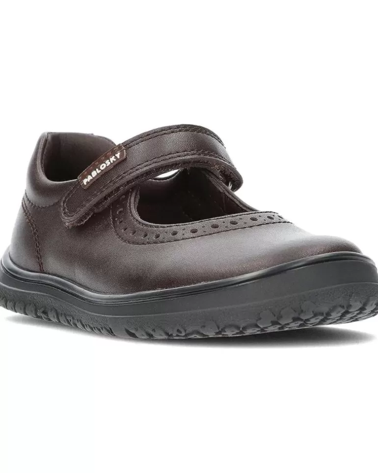 PABLOSKY Zapatos De Niña Bailarina Colegial 352195 Marron New