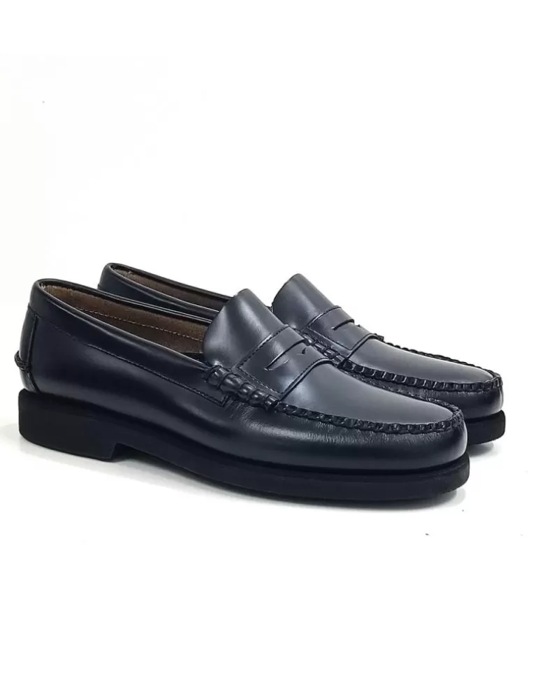 SEBAGO Zapatos De Hombre Castellano De Piel Con Suela De Goma Negro Best Sale