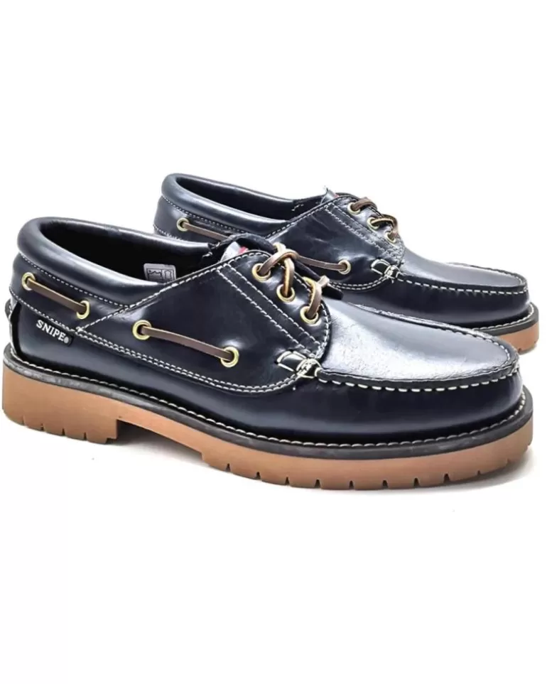 SNIPE Zapatos De Mujer Nauticos Cordones Marino Sale