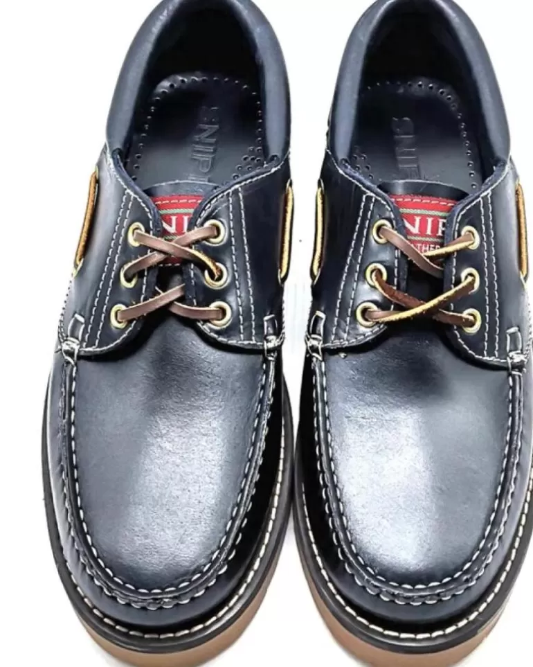 SNIPE Zapatos De Mujer Nauticos Cordones Marino Sale