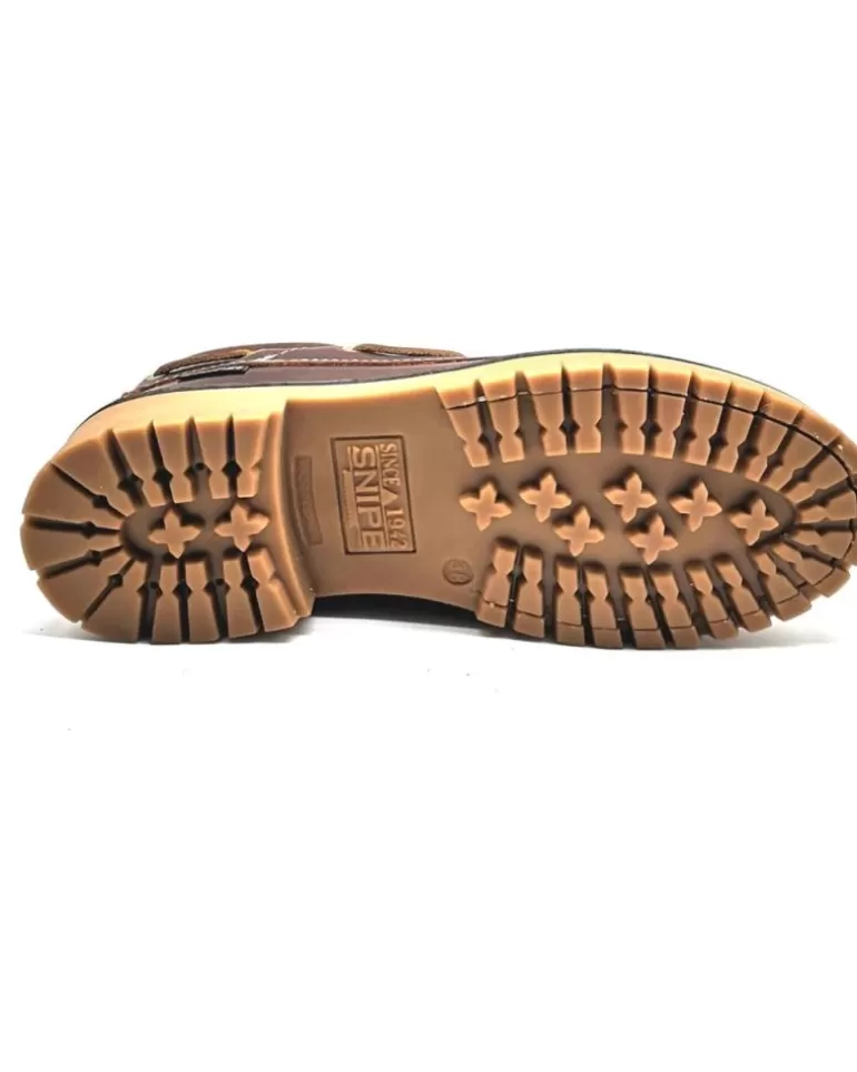 SNIPE Zapatos De Mujer Y Hombre 21201 Nautico Para Hombre Color Cuero Marron Sale
