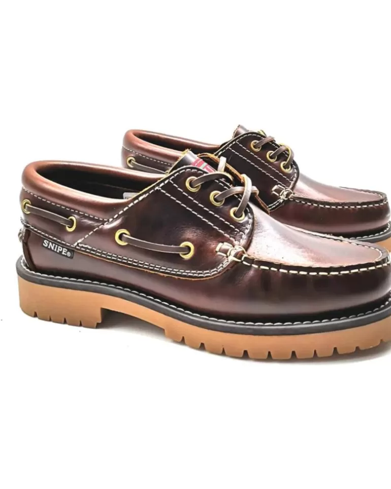 SNIPE Zapatos De Mujer Y Hombre 21201 Nautico Para Hombre Color Cuero Marron Sale