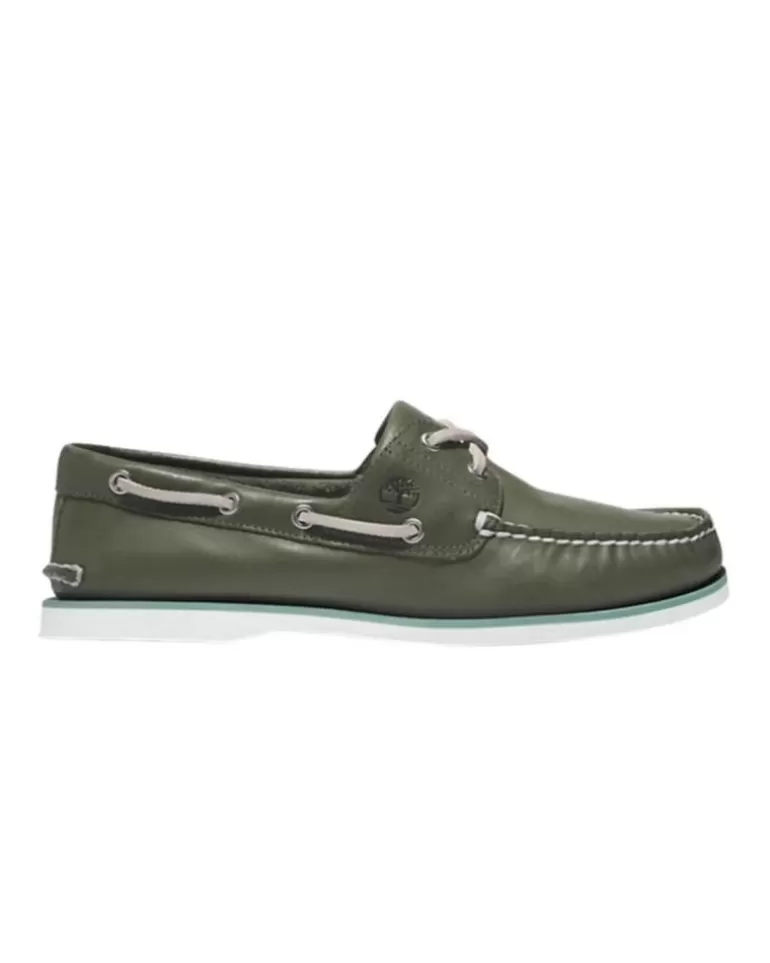 TIMBERLAND Zapatos De Hombre Zapatos Primavera Verano Nautico Kaki Tb0A2Grc Verde Clearance
