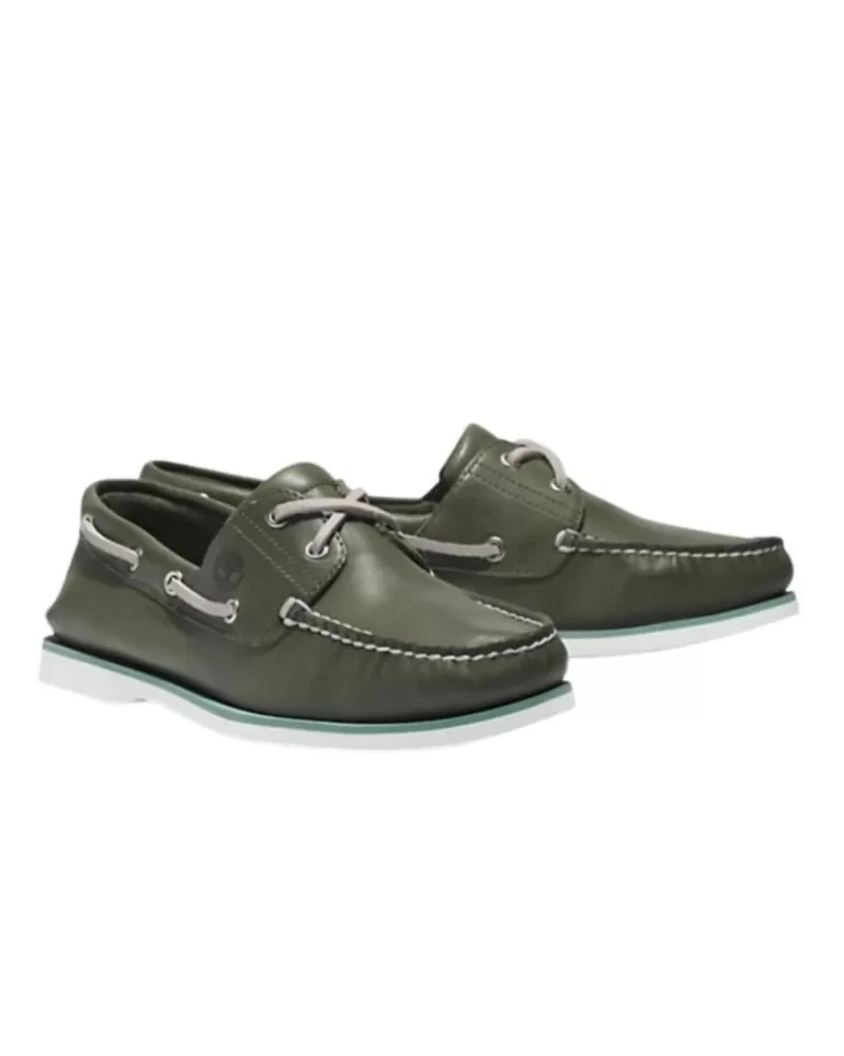 TIMBERLAND Zapatos De Hombre Zapatos Primavera Verano Nautico Kaki Tb0A2Grc Verde Clearance