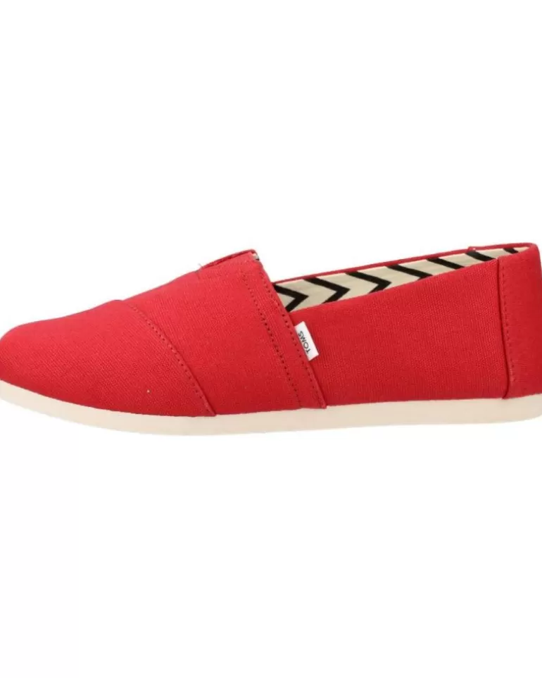 TOMS Zapatos De Hombre Red Recycled Cotton Canvas Rojo Cheap