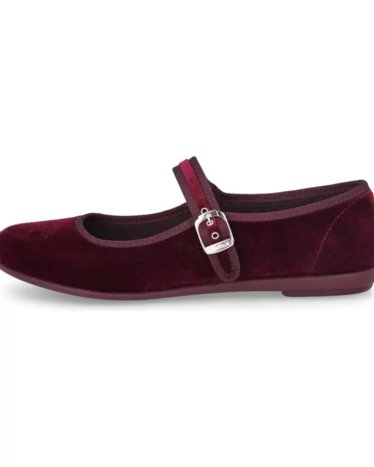 VUL-LADI Zapatos De Mujer Y Niña 5409-032 Merceditas Terciopel Burdeos Best Sale