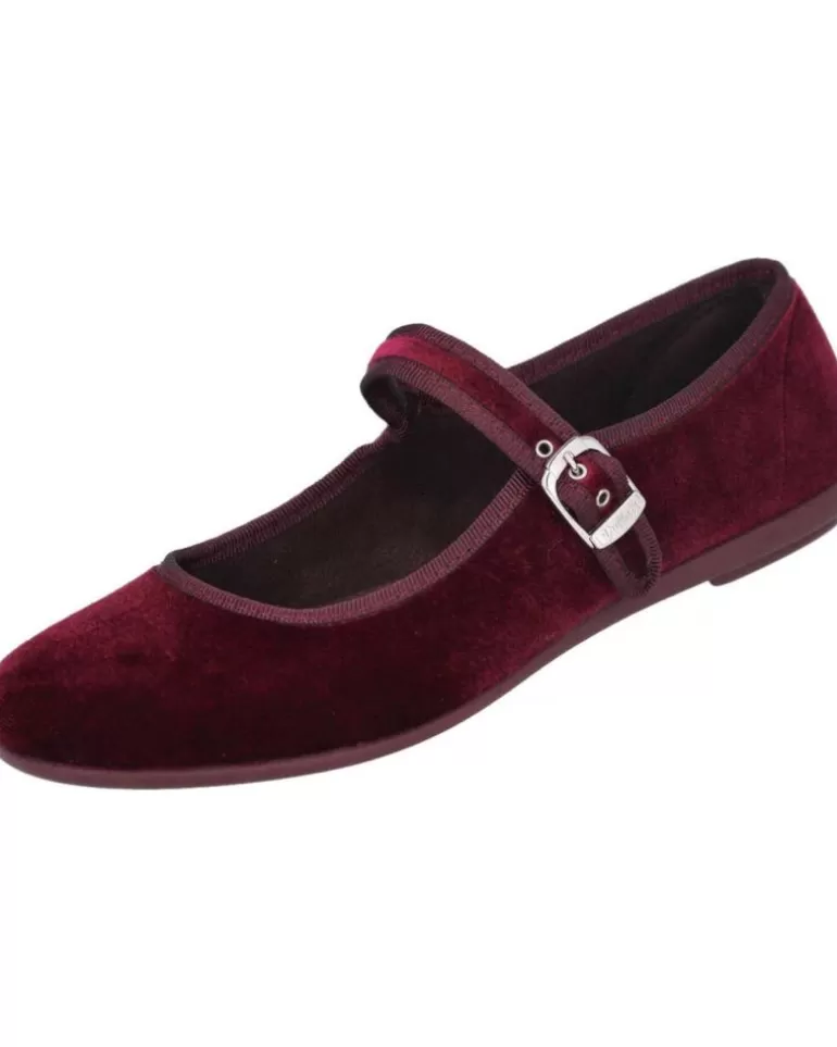 VUL-LADI Zapatos De Mujer Y Niña 5409-032 Merceditas Terciopel Burdeos Shop