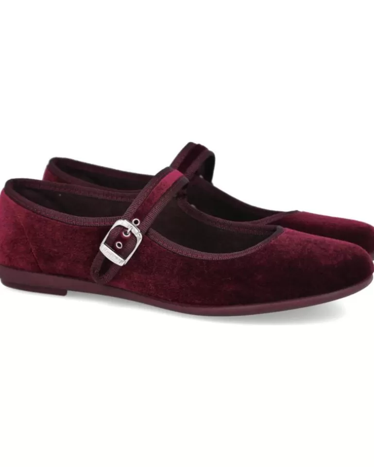 VUL-LADI Zapatos De Mujer Y Niña 5409-032 Merceditas Terciopel Burdeos Shop