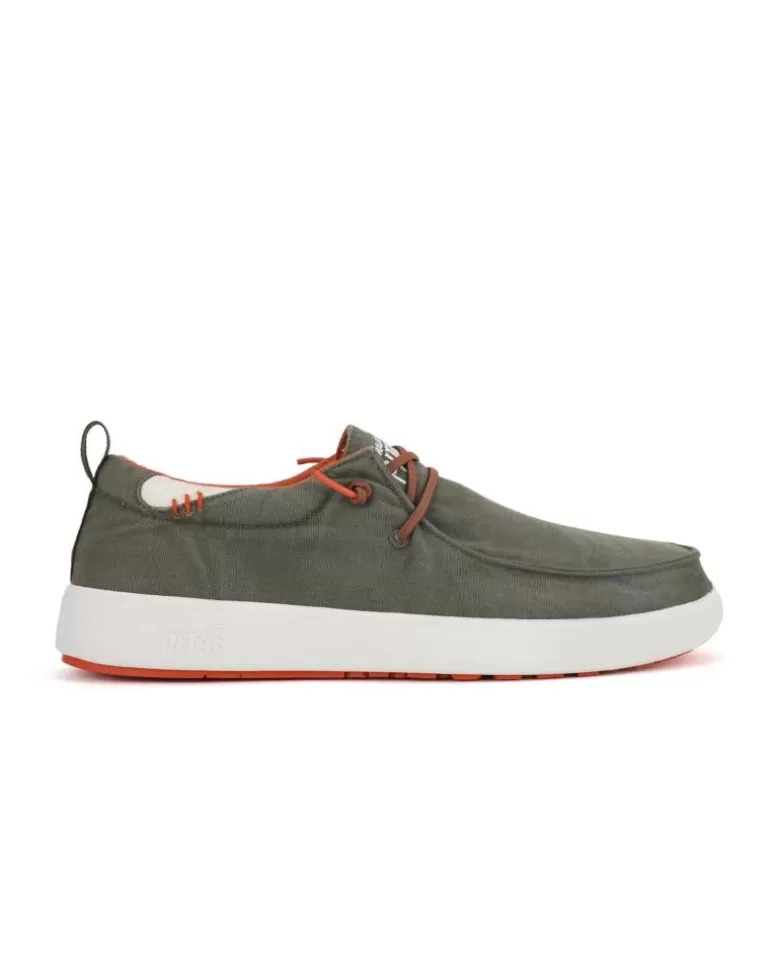 WALK IN PITAS Zapatos De Hombre Wallaby Coast Suela Blanca Kaki Sale