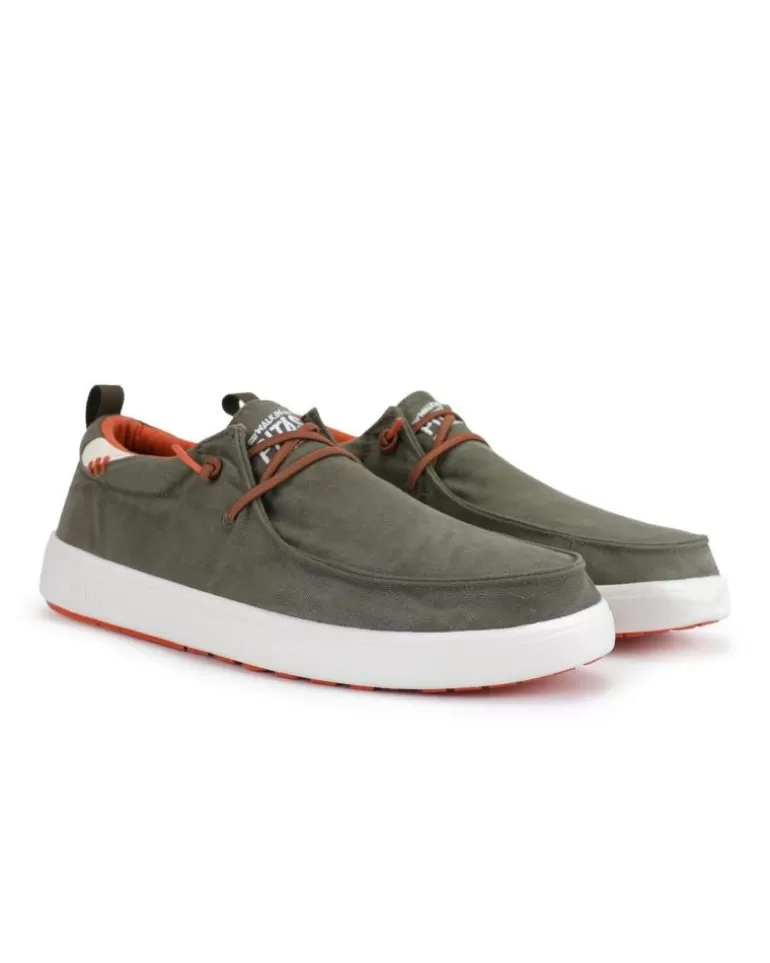WALK IN PITAS Zapatos De Hombre Wallaby Coast Suela Blanca Kaki Sale