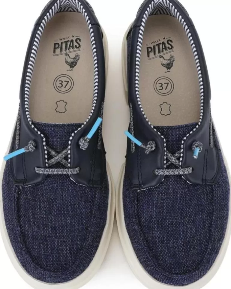 WALK IN PITAS Zapatos De Mujer Nautico Pic Mujer Azul Marino Sale