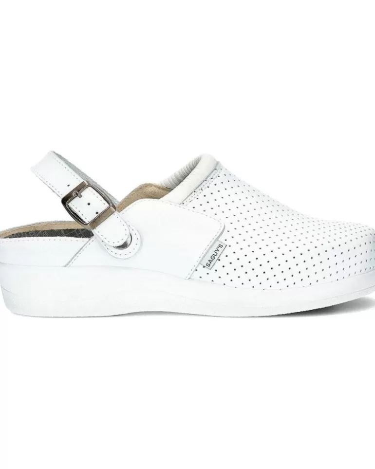 CALZAMEDI Zuecos De Mujer Y Hombre Zueco Saguys 21020 Blanco Hot