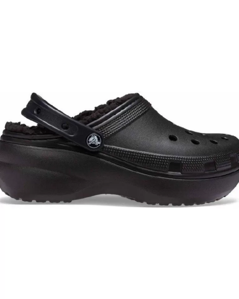 CROCS Zuecos De Mujer Classic Platform Lined Clog W 207938 Negro Discount