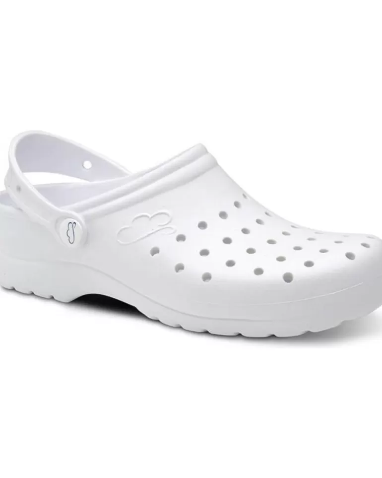 FELIZ CAMINAR Zuecos De Mujer Y Hombre Zuecos Sanitarios Flotantes Gruyere - Blanco Sale