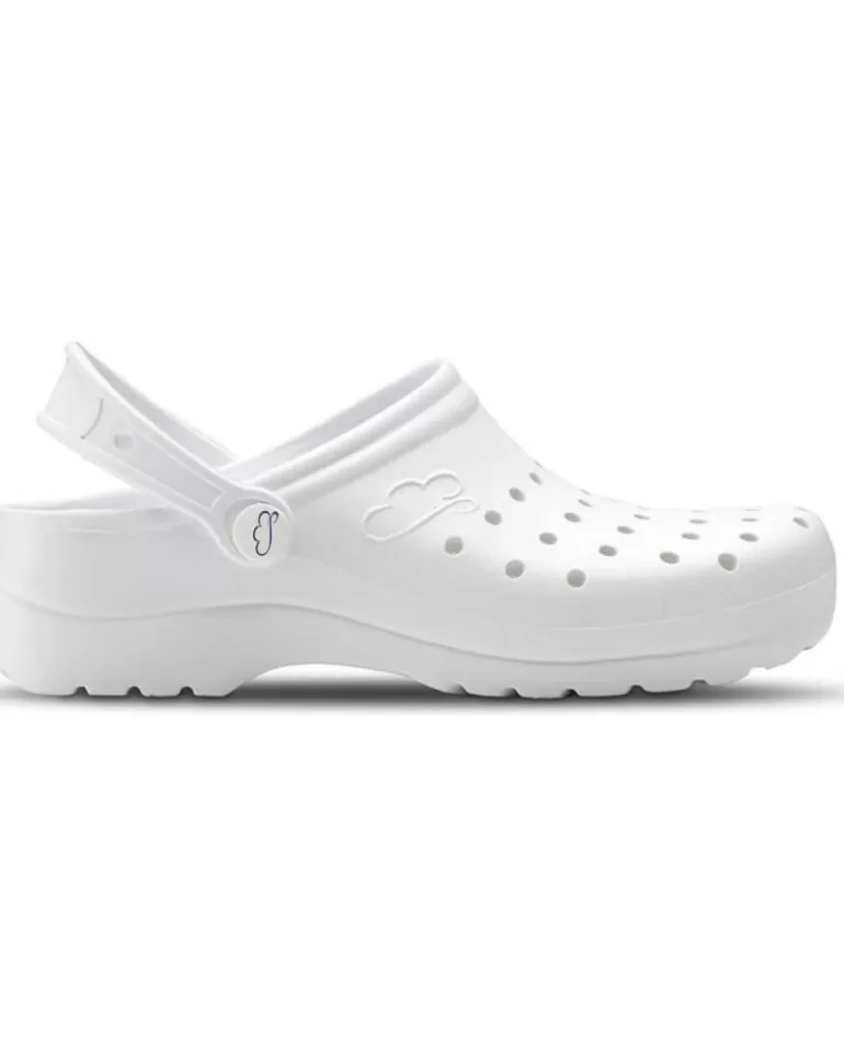 FELIZ CAMINAR Zuecos De Mujer Y Hombre Zuecos Sanitarios Flotantes Gruyere - Blanco Sale