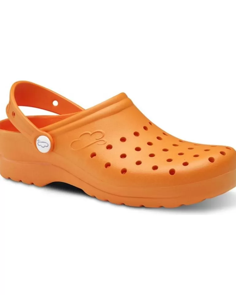FELIZ CAMINAR Zuecos De Mujer Y Hombre Zuecos Sanitarios Flotantes Gruyere - Naranja Hot
