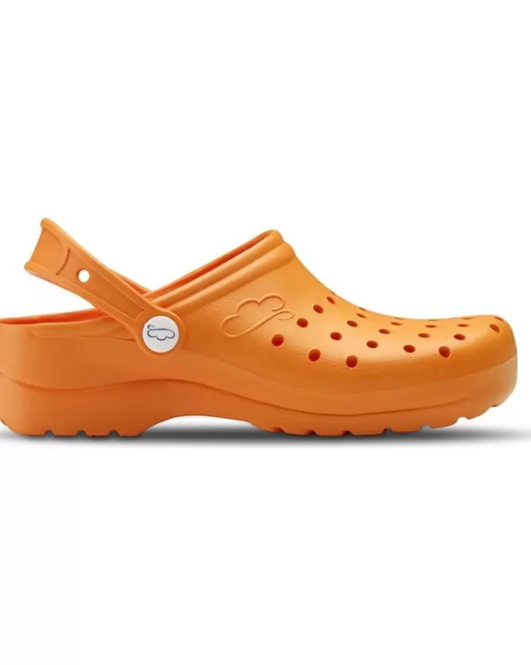 FELIZ CAMINAR Zuecos De Mujer Y Hombre Zuecos Sanitarios Flotantes Gruyere - Naranja Hot