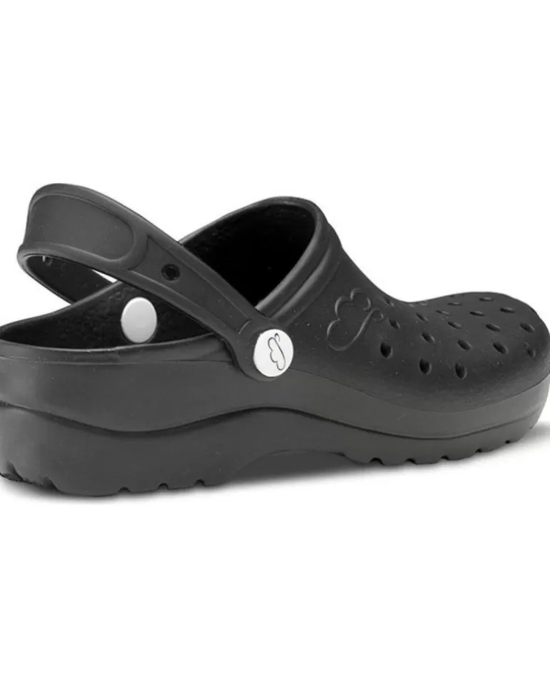 FELIZ CAMINAR Zuecos De Mujer Y Hombre Zuecos Sanitarios Flotantes Gruyere - Negro Cheap