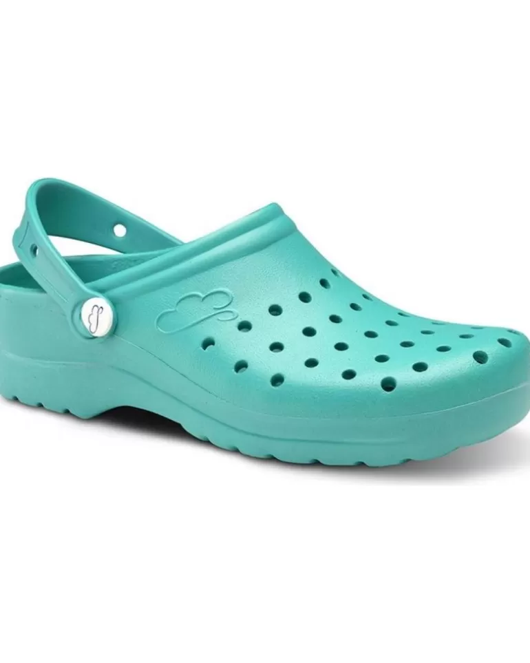 FELIZ CAMINAR Zuecos De Mujer Y Hombre Zuecos Sanitarios Flotantes Gruyere - Verde Discount
