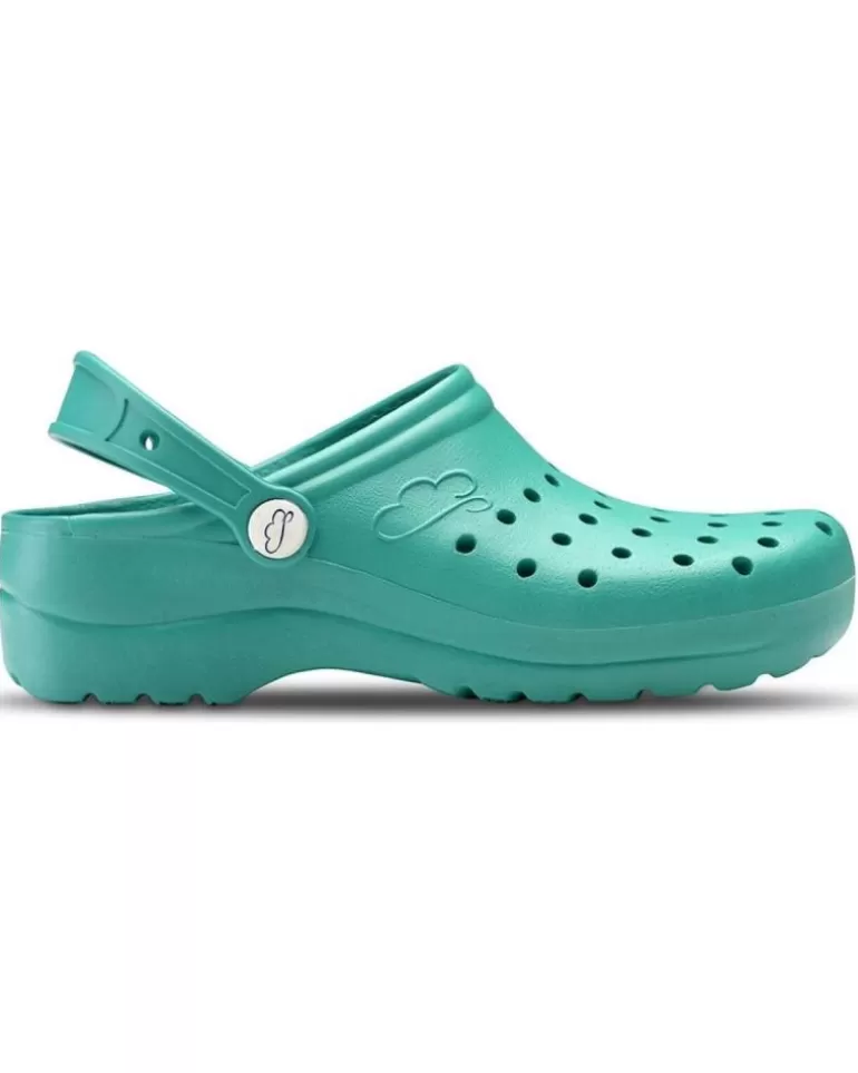 FELIZ CAMINAR Zuecos De Mujer Y Hombre Zuecos Sanitarios Flotantes Gruyere - Verde Discount