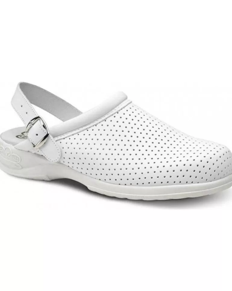 FELIZ CAMINAR Zuecos De Mujer Y Hombre Zuecos Sanitarios Unisex Las Vegas Blanco Discount