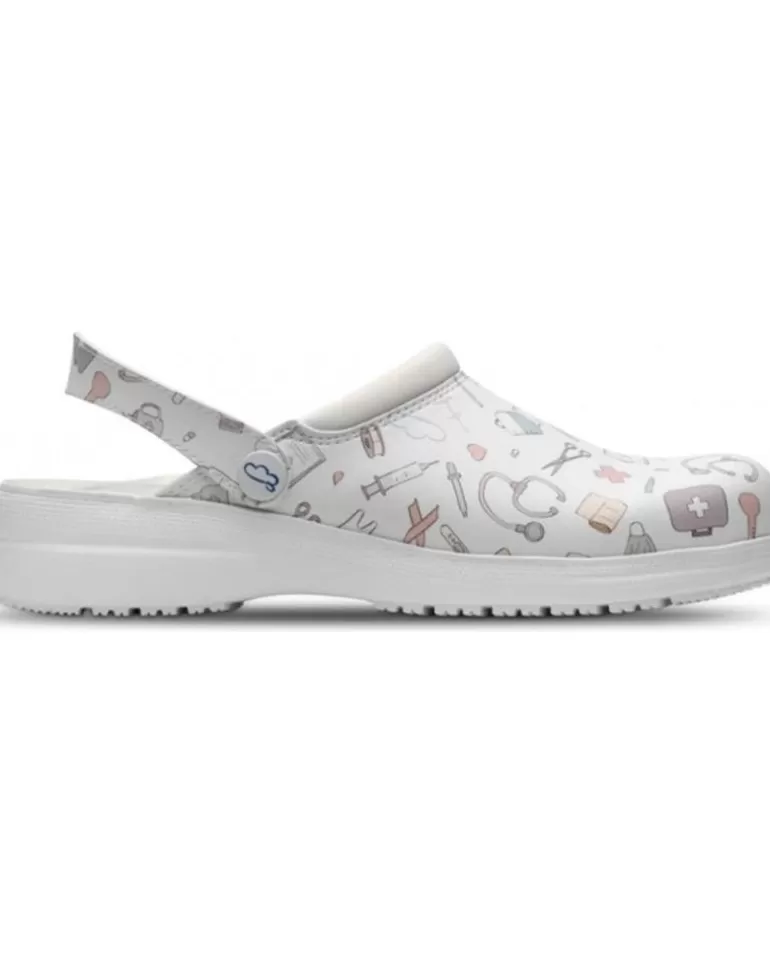 FELIZ CAMINAR Zuecos De Mujer Y Hombre Zuecos Sanitarios Unisex Mycrom Blanco Fashion
