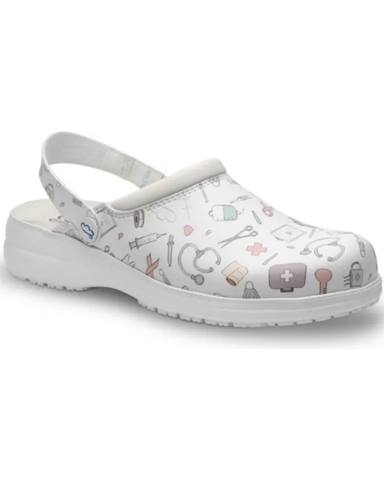 FELIZ CAMINAR Zuecos De Mujer Y Hombre Zuecos Sanitarios Unisex Mycrom Blanco Fashion