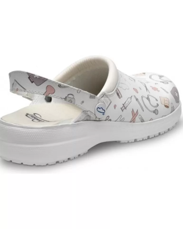FELIZ CAMINAR Zuecos De Mujer Y Hombre Zuecos Sanitarios Unisex Mycrom Blanco Fashion