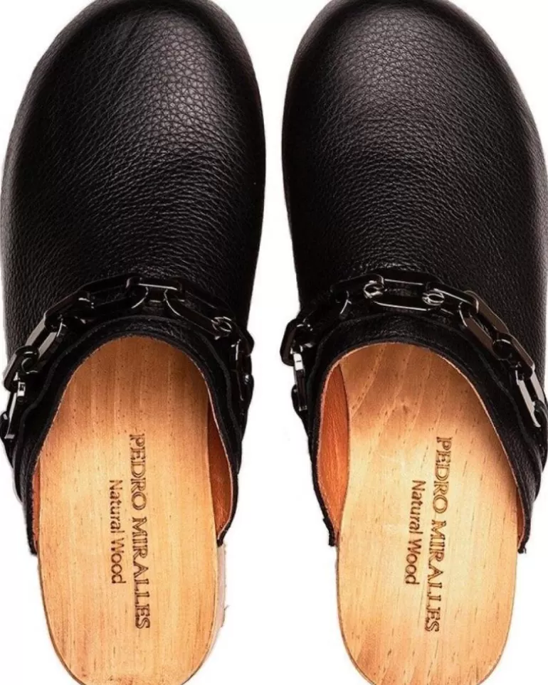 PEDRO MIRALLES Zuecos De Mujer Finisterre 17015 B Negro Hot