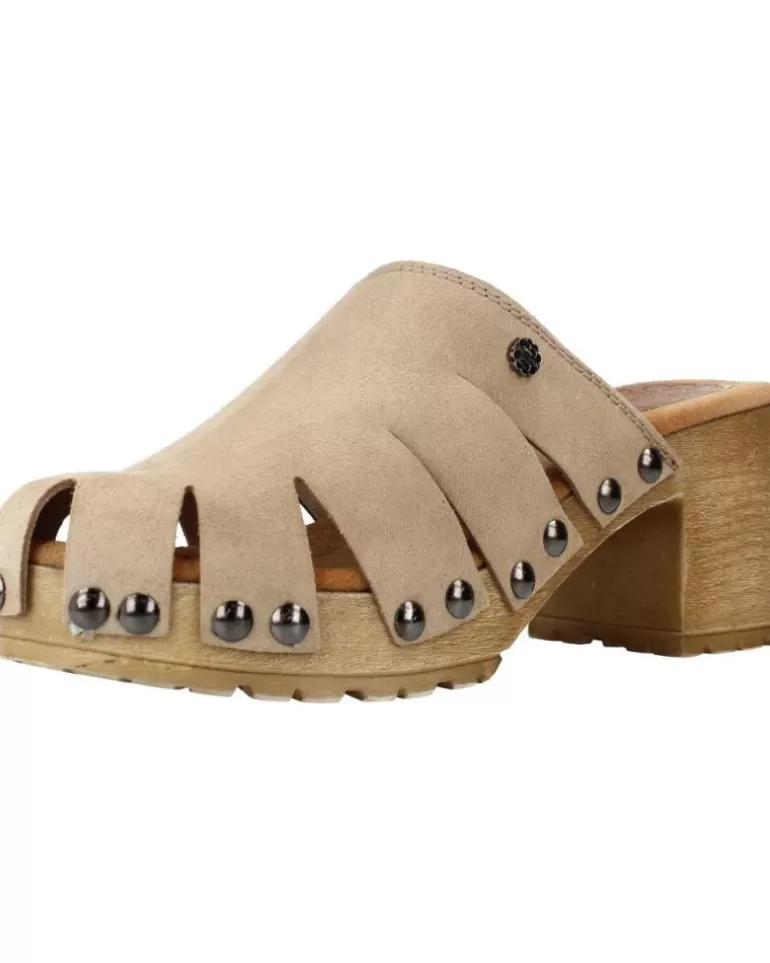 PORRONET Zuecos De Mujer 2880P Marron Claro Outlet