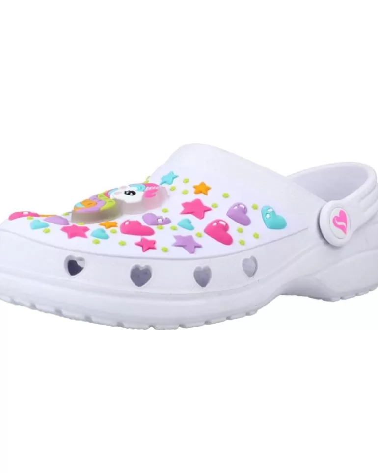SKECHERS Zuecos De Niña Heart Charmer-Unicorn Delig Blanco Sale