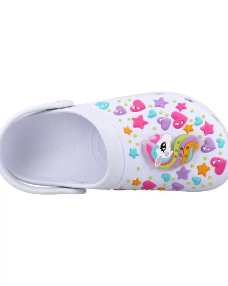 SKECHERS Zuecos De Niña Heart Charmer-Unicorn Delig Blanco Sale