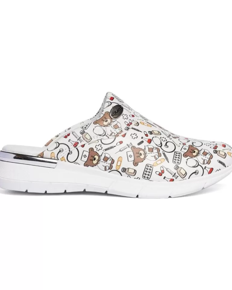 ZUEKOOS Zuecos De Mujer Zueco Osito Confort Flex Multicolor New