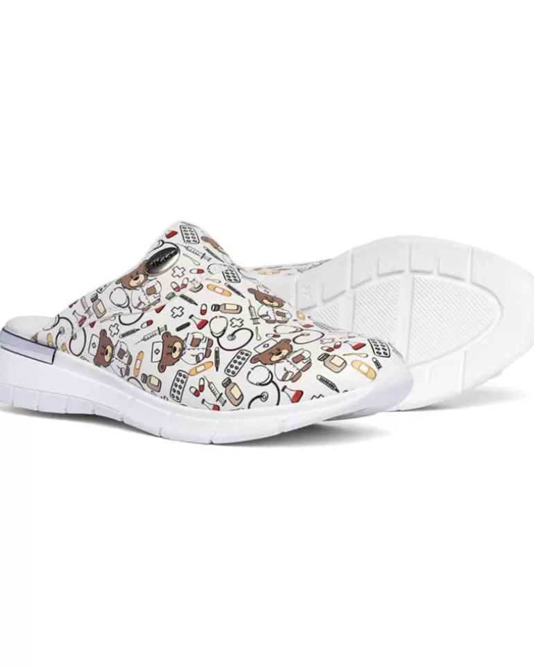 ZUEKOOS Zuecos De Mujer Zueco Osito Confort Flex Multicolor New
