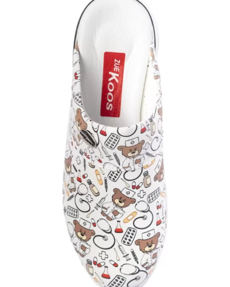 ZUEKOOS Zuecos De Mujer Zueco Osito Confort Flex Multicolor New