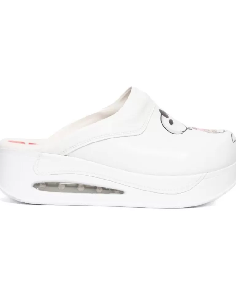ZUEKOOS Zuecos De Mujer Zueco Sanitario Snoopy Blanco Fashion