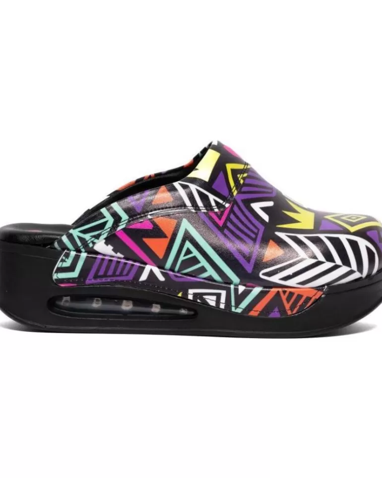 ZUEKOOS Zuecos De Mujer Zueco Sanitario Triangles Negro Cheap