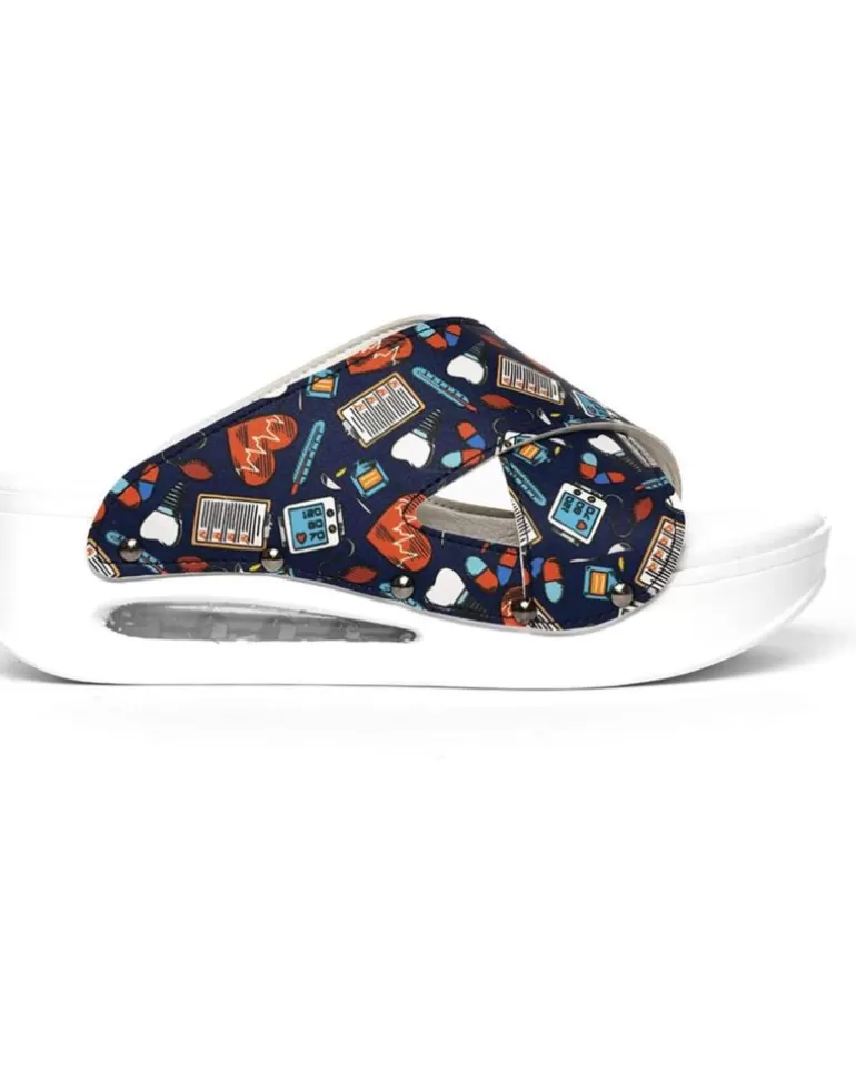 ZUEKOOS Zuecos De Mujer Zueco Tiras Cruzadas Airmax 03-Heart Azul Best Sale