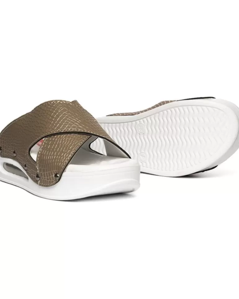 ZUEKOOS Zuecos De Mujer Zueco Tiras Cruzadas Airmax 03-Misuri Platino Store