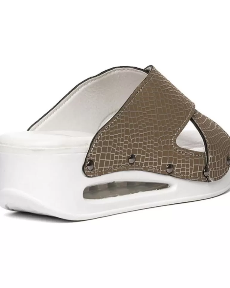 ZUEKOOS Zuecos De Mujer Zueco Tiras Cruzadas Airmax 03-Misuri Platino Store