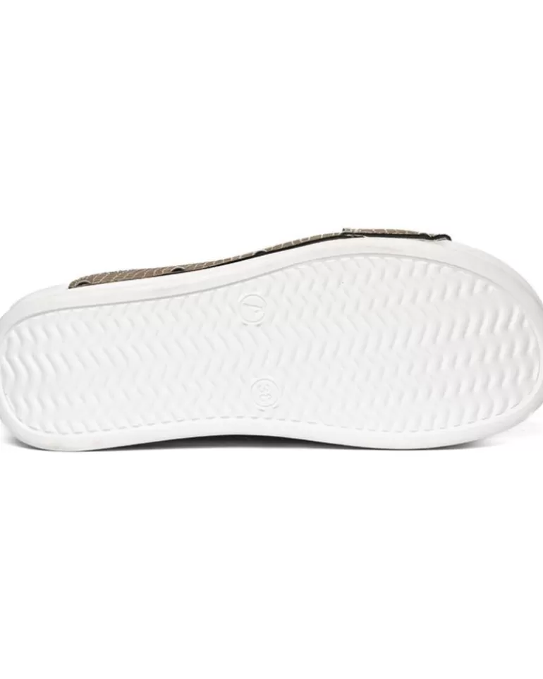 ZUEKOOS Zuecos De Mujer Zueco Tiras Cruzadas Airmax 03-Misuri Platino Store